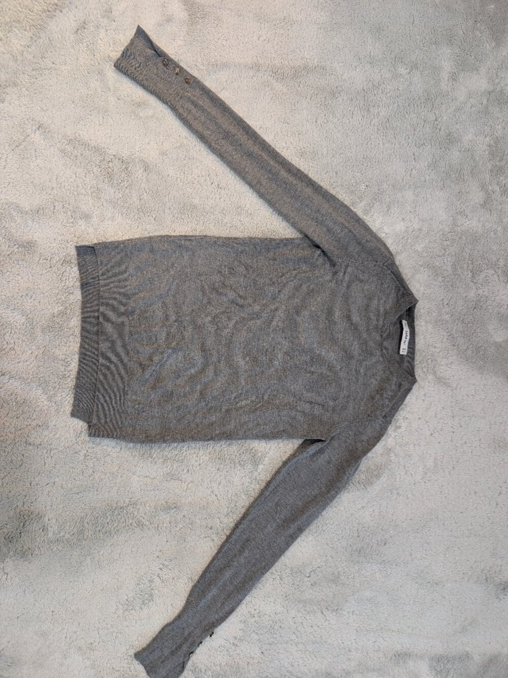 Gray Zara Knit Crewneck Sweater